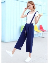 ガーベラレディース 韓国風 ファッション 個性派 八分丈 サロペット・オールインワン mb12029-1