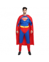 ハロウィン仮装 コスチューム コスプレ スーパーマン 2点セット 筋肉ジャンプスーツ+マント hw0016-13