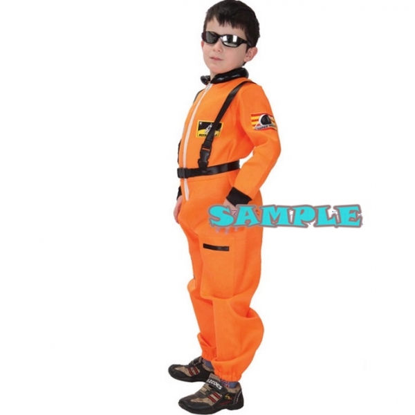 ハロウィン仮装 宇宙飛行士 コスプレ 子供用 Mサイズ 2点セット ジャンプスーツ+シートベルト hw0036-1