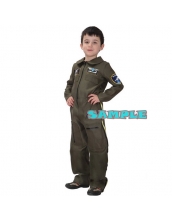 ハロウィン仮装 空軍 パイロット コスプレ 子供用 Mサイズ ジャンプスーツ hw0036-17