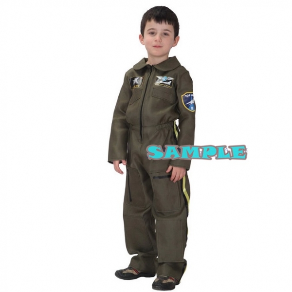 ハロウィン仮装 空軍 パイロット コスプレ 子供用 XLサイズ ジャンプスーツ hw0036-19