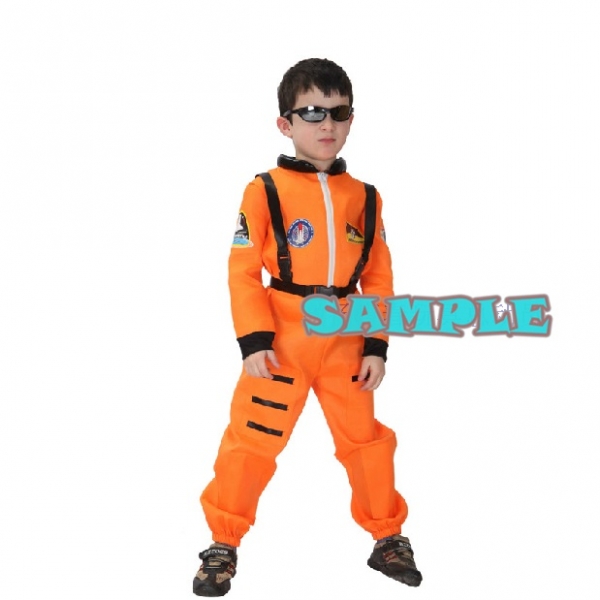 ハロウィン仮装 宇宙飛行士 コスプレ 子供用 Lサイズ 2点セット ジャンプスーツ+シートベルト hw0036-2