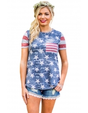 アメリカ ハート レディース 国旗 Tシャツ lc250187-4