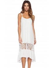 ホワイト　ミディ　ジャージー　ドレス　 ナイトドレス ドレス パーティドレス セクシードレス セクシーワンピースCC60100