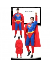 スーパーマン コスチューム ジャンプスーツ+マント 2点セット qx10020-9