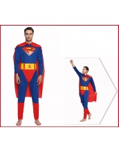 スーパーマン コスチューム ジャンプスーツ+ベルト+マント 3点セット qx10020-1