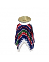 メキシコ コスチューム 衣装 ブルー 子供用 qx10063-12