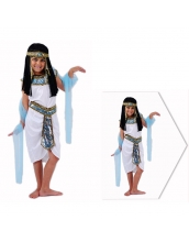 古代エジプト コスチューム エジプト女王 7-10歳児 ドレス+帯+ヘッドピース+ウエストバンド 4点セット qx10074-9
