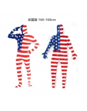 コスチューム フードマスク付きジャンプスーツ 米国旗 160-168cm qx10137-16