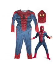 スパイダーマン コスチューム 4-6歳児 ジャンプスーツ+マスク 2点セット qx10161-1