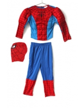 スパイダーマン コスチューム 4-6歳児 トップス+パンツ+マスク 3点セット qx10161-12