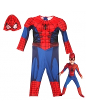スパイダーマン コスチューム 3-4歳児 ジャンプスーツ+マスク 2点セット qx10161-4